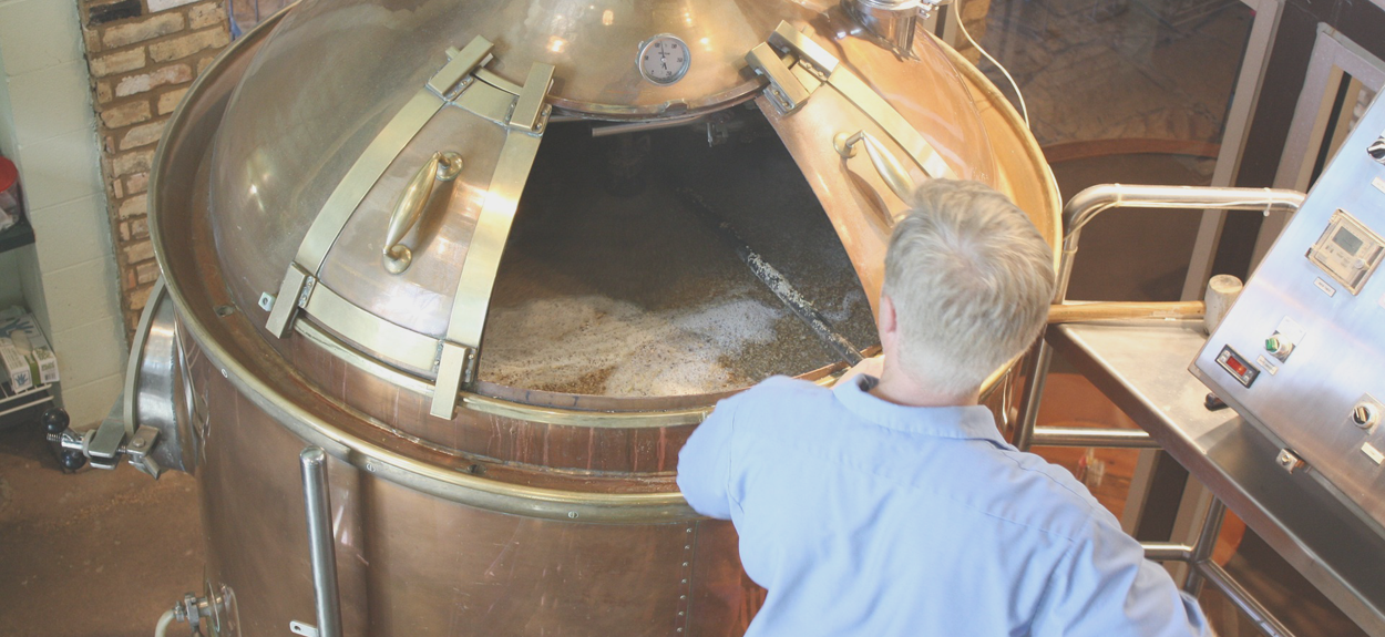 Mashing in to brew beer - Brewing Demo